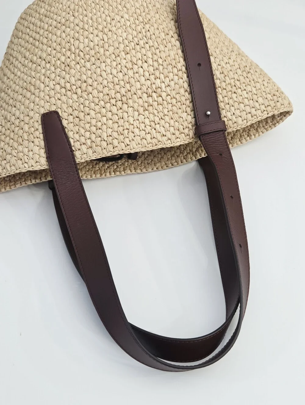 EXCELLENT LIE STUDIO THE BIANCA RAFFIA BAG - CREAM